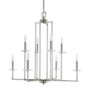 C4818PN Morgan Mid Sized Chandelier Chandelier - Polished Nickel