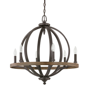 C4906IA Brayden Entrance / Foyer Pendant Light - Iron and Oak