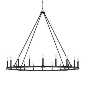 C4913BI Pearson Large Foyer Chandelier Chandelier - Black Iron