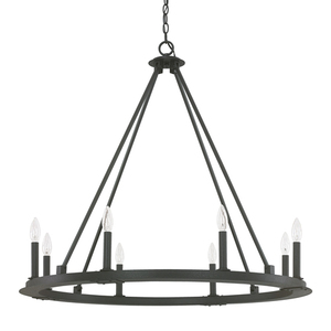 C4918BI000 Pearson Large Foyer Chandelier Chandelier - Black Iron