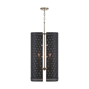 C531241AB Dax Entrance / Foyer Pendant Light - Aged Brass / Black