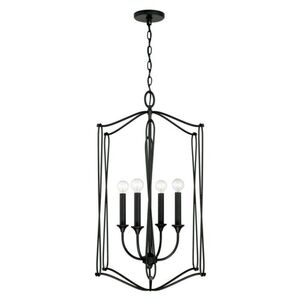 C541642BI Bentley Entrance / Foyer Pendant Light - Black Iron