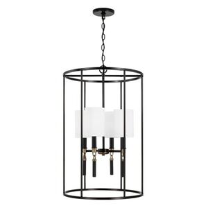 C541941YA700 Beckham Entrance / Foyer Pendant Light - Glossy Black / Aged Brass