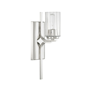 C620611PN423 Manhattan 1 Bulb Wall Sconce - Polished Nickel