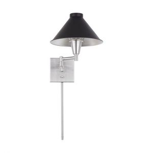 C638314BT Independent 1 Bulb Wall Sconce - Black Tie