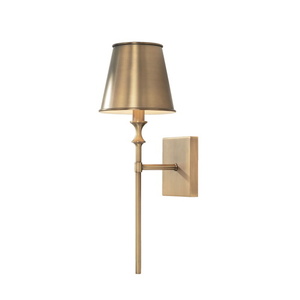 C649711AD708 Whitney 1 Bulb Wall Sconce - Aged Brass