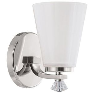 C8021PN127 Alisa 1 Bulb Wall Sconce - Polished Nickel