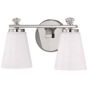 C8022PN127 Alisa 2 Bulb Bathroom Lighting - Polished Nickel