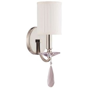 C8026PN573CR Alisa 1 Bulb Wall Sconce - Polished Nickel