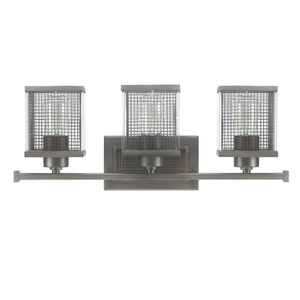 C8033GR Carson 3 Bulb Bathroom Lighting - Graphite