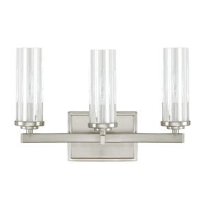 C8043BN150 Emery 3 Bulb Bathroom Lighting - Brushed Nickel