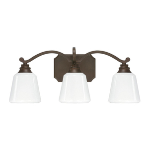 C8113BB300 Leigh 3 Bulb Bathroom Lighting - Burnished Bronze