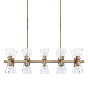 C827501AD456 Lyra Linear Pendant Pendant Light - Aged Brass