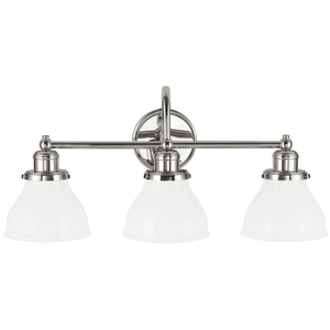 C8303PN128 Baxter 3 Bulb Bathroom Lighting - Polished Nickel