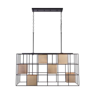 C830961AB Paxton Linear Pendant Pendant Light - Aged Brass / Black