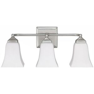C8453BN119 3 Bulb Bathroom Lighting - Brushed Nickel C8453BN119 3 Bulb Bathroom Lighting - Brushed Nickel