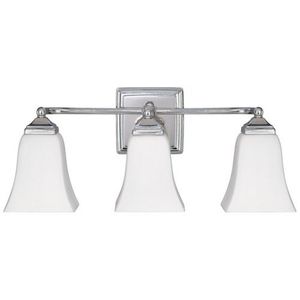 C8453PN119 3 Bulb Bathroom Lighting - Polished Nickel C8453PN119 3 Bulb Bathroom Lighting - Polished Nickel