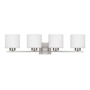 C8494BN103 Steele 4 or More Bulb Bathroom Lighting - Brushed Nickel