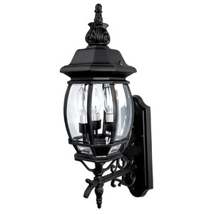 C9863BK French Country Entrance Outdoor Wall Light - Black