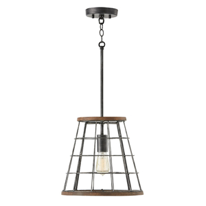 CAA1001ZW Bracken Down Light Pendant Light - Zinc and Wood