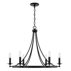 CAA1005BI Tempe Large Foyer Chandelier Chandelier - Black Iron