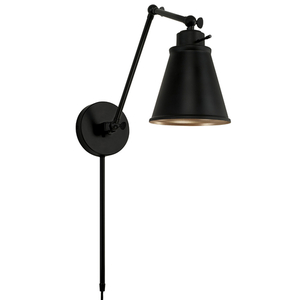 CAA1011MB Shay 1 Bulb Wall Sconce - Matte Black