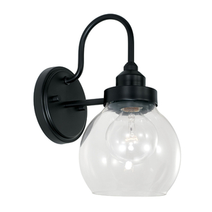 CAA1014MB Brecken 1 Bulb Wall Sconce - Matte Black