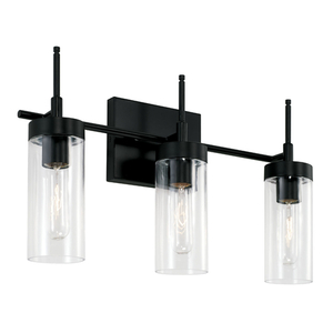 CAA1015MB Riley 3 Bulb Bathroom Lighting - Matte Black