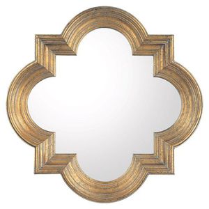 CM282882 Unique Shape Mirror - Antique Gold