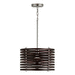 Capital Lighting C339911DN Dark Wood / Polished Nickel Down Light Pendant