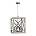 Capital Lighting C340441WN Brushed White Wash / Nordic Iron Linear Pendant