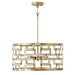 Capital Lighting C341041NL Bleached Natural Jute / Patinaed Brass Drum Pendant