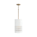 Capital Lighting C350212AW Aged Brass and White Down Light Pendant