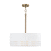 Capital Lighting C350233AW Aged Brass and White Down Light Pendant