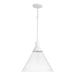 Capital Lighting C350311XW Textured White Down Light Pendant