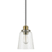 Capital Lighting C3718GA135 Graphite With Aged Brass Mini Pendant