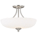 Capital Lighting C3947MNSW Matte Nickel Semi Flush Mount Ceiling Light