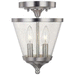 Capital Lighting C4032BN236 Brushed Nickel Semi Flush Mount Ceiling Light