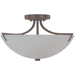 Capital Lighting C4037BBSW Burnished Bronze Semi Flush Mount Ceiling Light