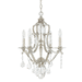 Capital Lighting C4184ASCR Antique Silver Mini Chandelier