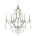 Capital Lighting C4186ASCR Antique Silver Mid Sized Chandelier