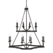 Capital Lighting C419801BI Black Iron Large Foyer Chandelier