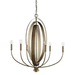 Capital Lighting C424961SZ Silver and Bronze Mid Sized Chandelier