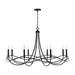 Capital Lighting C431681MB Matte Black Large Foyer Chandelier