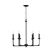 Capital Lighting C437361BI Black Iron Mid Sized Chandelier