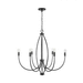 Capital Lighting C438861MB Matte Black Mid Sized Chandelier