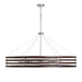 Capital Lighting C439981DN Dark Wood / Polished Nickel Large Foyer Chandelier