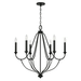 Capital Lighting C441661BI Black Iron Mid Sized Chandelier