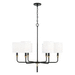 Capital Lighting C441961YA702 Glossy Black / Aged Brass Large Foyer Chandelier