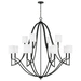 Capital Lighting C442301MB701 Matte Black Large Foyer Chandelier